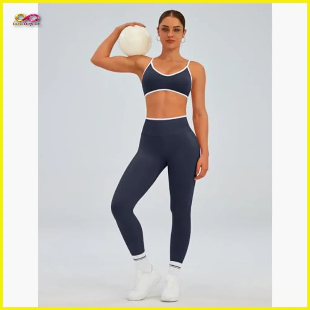 Seamless Scrunch Butt Lifting Leggings Padded Sports Bra Matching Set